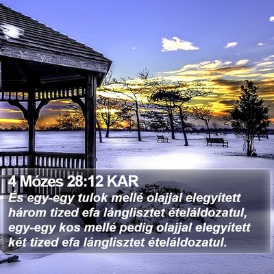 4 Mózes 28:12 KAR Bible Verse Image
