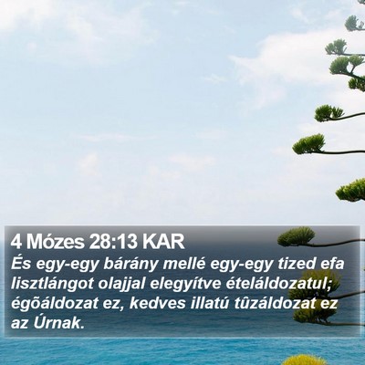 4 Mózes 28:13 KAR Bible Verse Image
