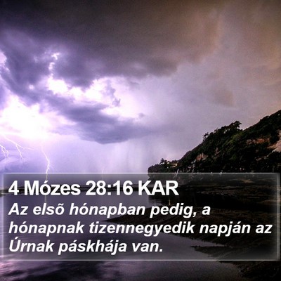 4 Mózes 28:16 KAR Bible Verse Image