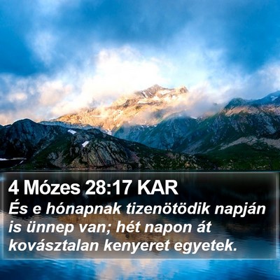4 Mózes 28:17 KAR Bible Verse Image