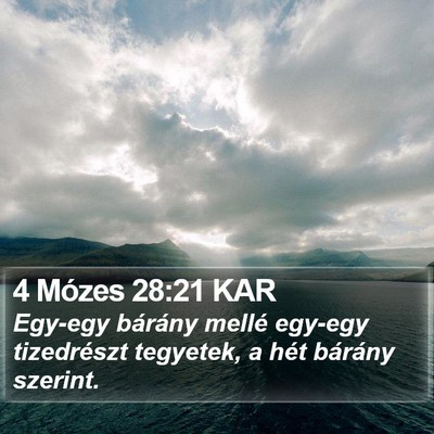 4 Mózes 28:21 KAR Bible Verse Image