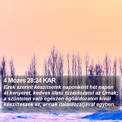 4 Mózes 28:24 KAR Bible Verse Image