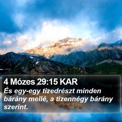 4 Mózes 29:15 KAR Bible Verse Image