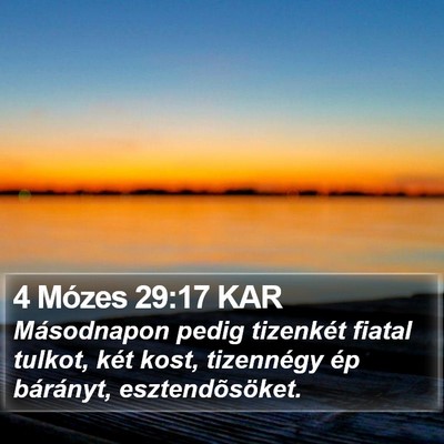 4 Mózes 29:17 KAR Bible Verse Image