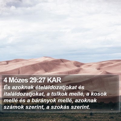 4 Mózes 29:27 KAR Bible Verse Image