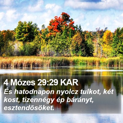 4 Mózes 29:29 KAR Bible Verse Image
