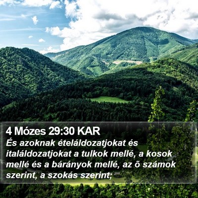 4 Mózes 29:30 KAR Bible Verse Image