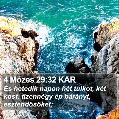 4 Mózes 29:32 KAR Bible Verse Image
