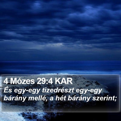 4 Mózes 29:4 KAR Bible Verse Image