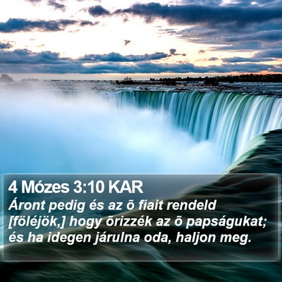 4 Mózes 3:10 KAR Bible Verse Image