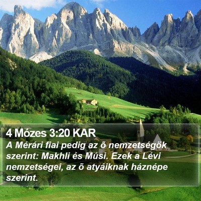 4 Mózes 3:20 KAR Bible Verse Image