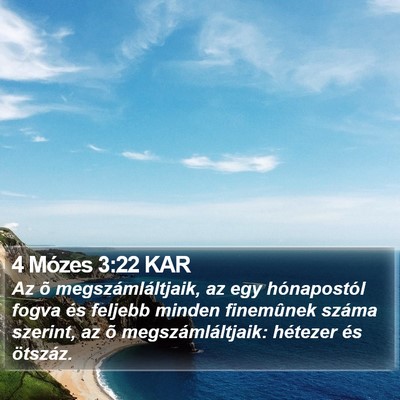 4 Mózes 3:22 KAR Bible Verse Image