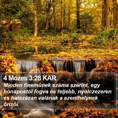 4 Mózes 3:28 KAR Bible Verse Image