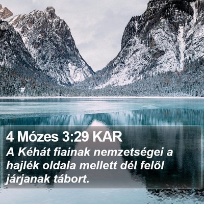 4 Mózes 3:29 KAR Bible Verse Image