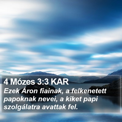 4 Mózes 3:3 KAR Bible Verse Image