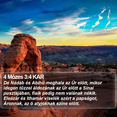 4 Mózes 3:4 KAR Bible Verse Image