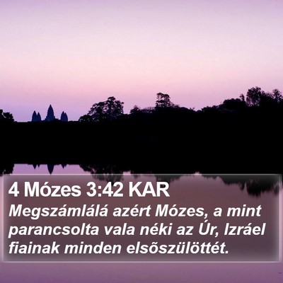 4 Mózes 3:42 KAR Bible Verse Image