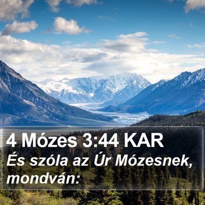 4 Mózes 3:44 KAR Bible Verse Image