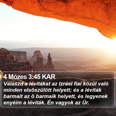 4 Mózes 3:45 KAR Bible Verse Image