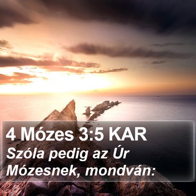 4 Mózes 3:5 KAR Bible Verse Image