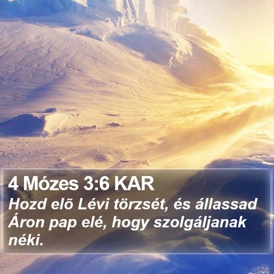 4 Mózes 3:6 KAR Bible Verse Image