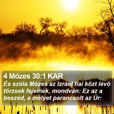 4 Mózes 30:1 KAR Bible Verse Image