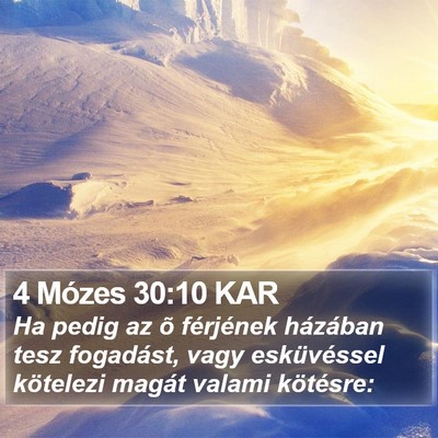 4 Mózes 30:10 KAR Bible Verse Image