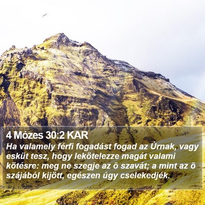 4 Mózes 30:2 KAR Bible Verse Image