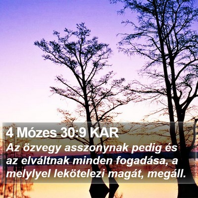 4 Mózes 30:9 KAR Bible Verse Image