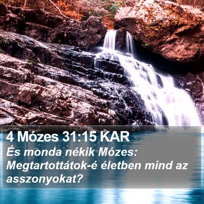 4 Mózes 31:15 KAR Bible Verse Image