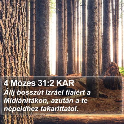 4 Mózes 31:2 KAR Bible Verse Image