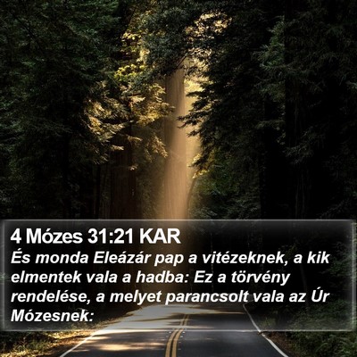 4 Mózes 31:21 KAR Bible Verse Image
