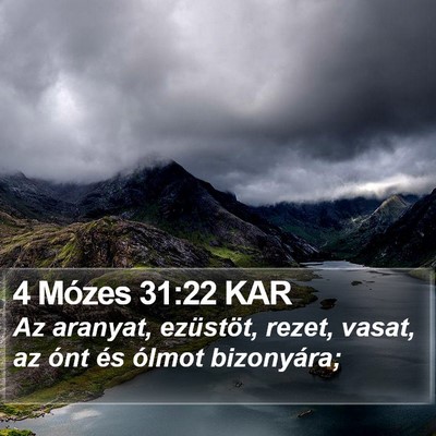 4 Mózes 31:22 KAR Bible Verse Image