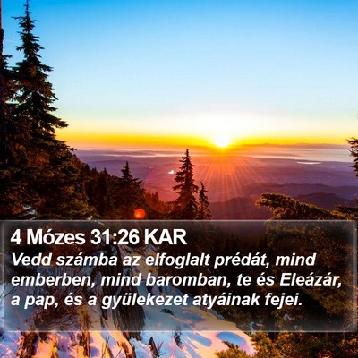 4 Mózes 31:26 KAR Bible Verse Image