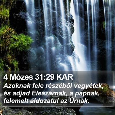 4 Mózes 31:29 KAR Bible Verse Image