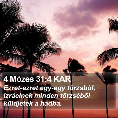 4 Mózes 31:4 KAR Bible Verse Image