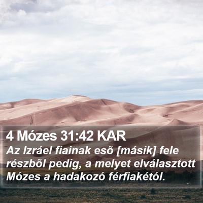 4 Mózes 31:42 KAR Bible Verse Image