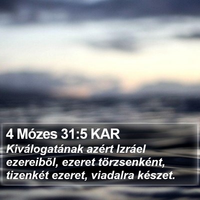 4 Mózes 31:5 KAR Bible Verse Image