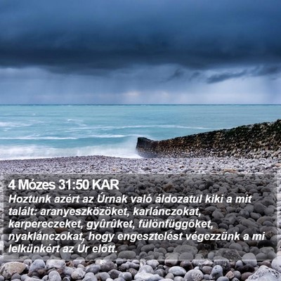 4 Mózes 31:50 KAR Bible Verse Image