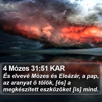 4 Mózes 31:51 KAR Bible Verse Image