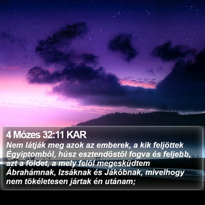 4 Mózes 32:11 KAR Bible Verse Image