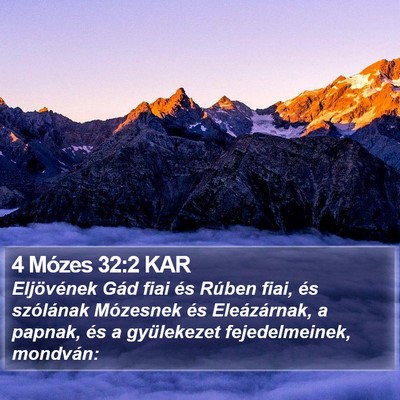 4 Mózes 32:2 KAR Bible Verse Image