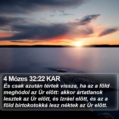 4 Mózes 32:22 KAR Bible Verse Image
