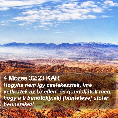 4 Mózes 32:23 KAR Bible Verse Image