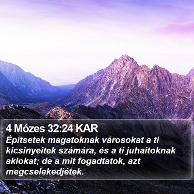 4 Mózes 32:24 KAR Bible Verse Image