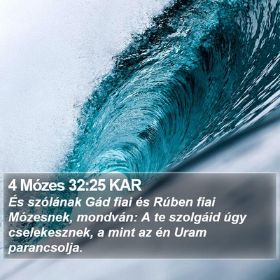 4 Mózes 32:25 KAR Bible Verse Image