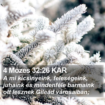 4 Mózes 32:26 KAR Bible Verse Image