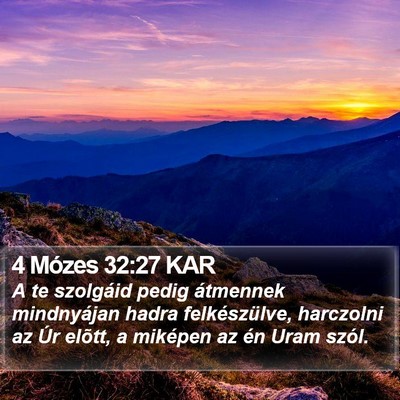4 Mózes 32:27 KAR Bible Verse Image