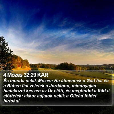 4 Mózes 32:29 KAR Bible Verse Image