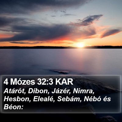 4 Mózes 32:3 KAR Bible Verse Image